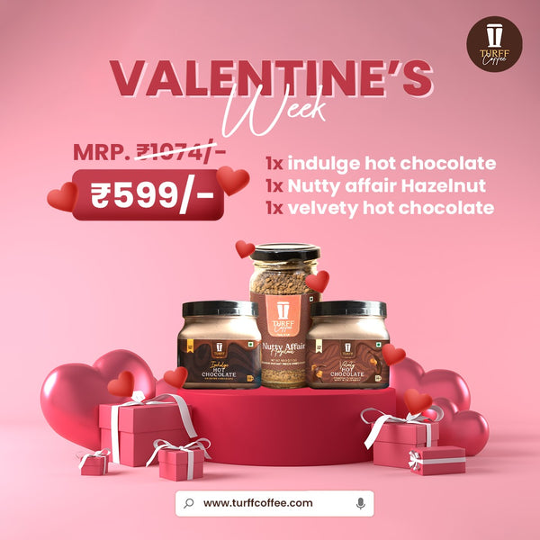 Valentine' week combo-Valentine's special gift for your special one. Nutty affair in every sip.